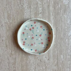 Handmade Floral Ceramic Plate